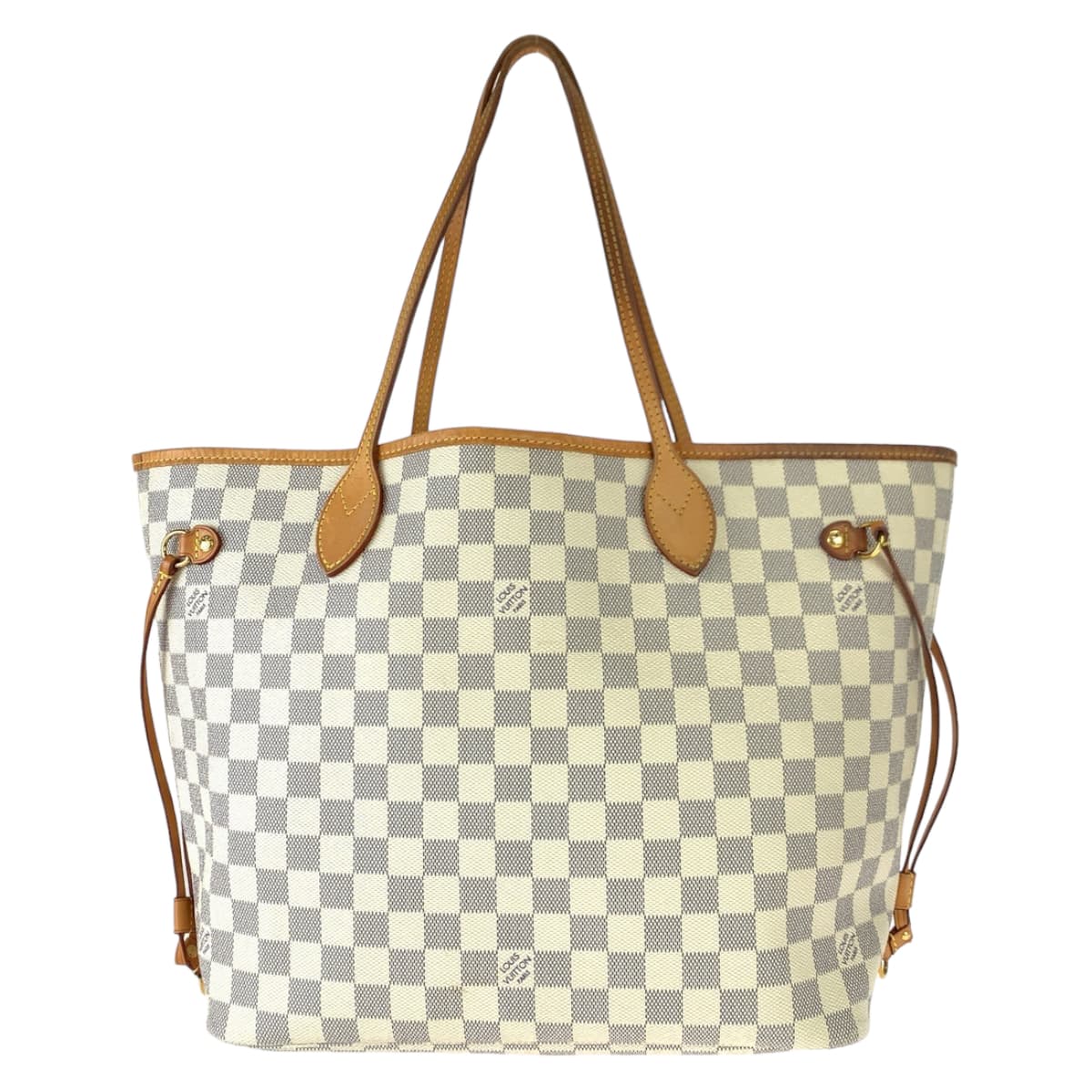 LOUIS VUITTON ルイヴィトン ダミエアズール ネヴァーフルMM ホワイト 白 グレー PVC N51107 ショルダーバッグ トートバッグ  レディース