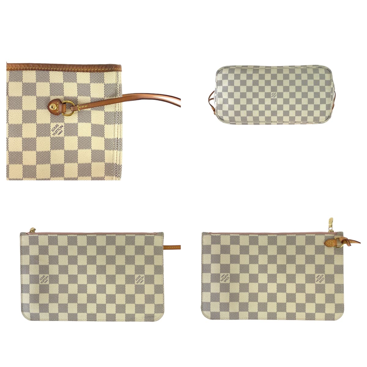 LOUIS VUITTON ルイヴィトン ダミエアズール ネヴァーフルMM ホワイト 白 グレー PVC N51107 ショルダーバッグ トートバッグ  レディース
