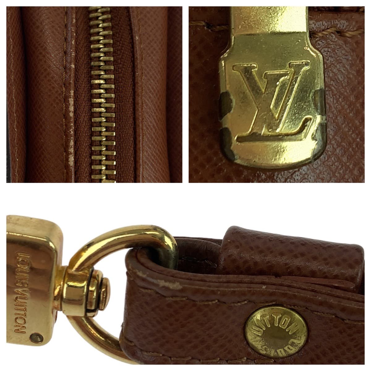 LOUIS VUITTON Louis Vuitton Monogram Orsay Brown Gold Hardware PVC/Leather M51790 Second Bag Clutch Bag Men's