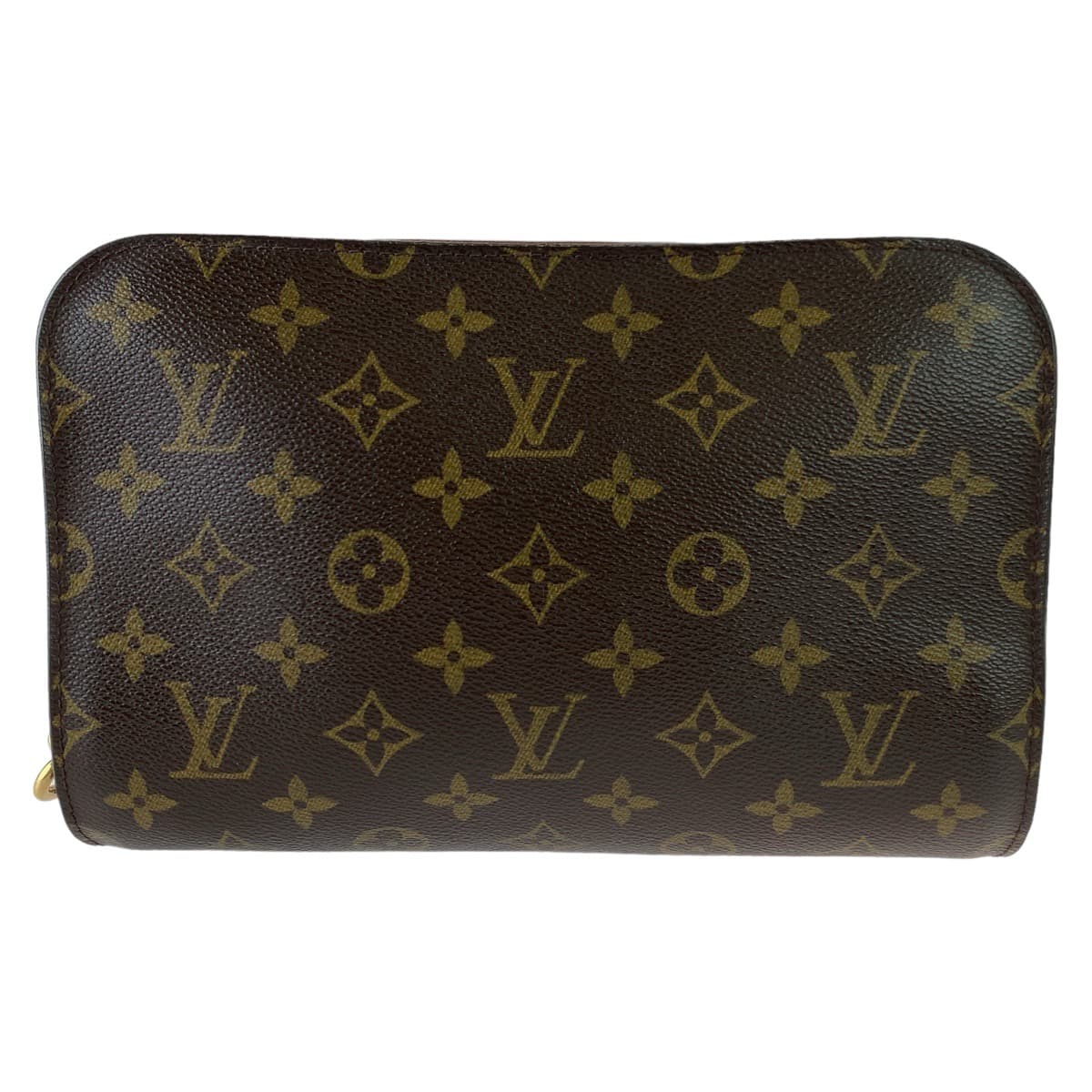 LOUIS VUITTON Louis Vuitton Monogram Orsay Brown Gold Hardware PVC/Leather M51790 Second Bag Clutch Bag Men's
