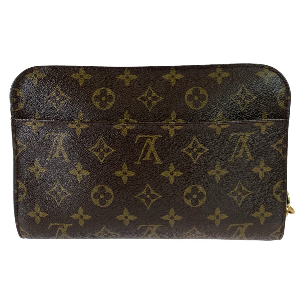 LOUIS VUITTON Louis Vuitton Monogram Orsay Brown Gold Hardware PVC/Leather M51790 Second Bag Clutch Bag Men's