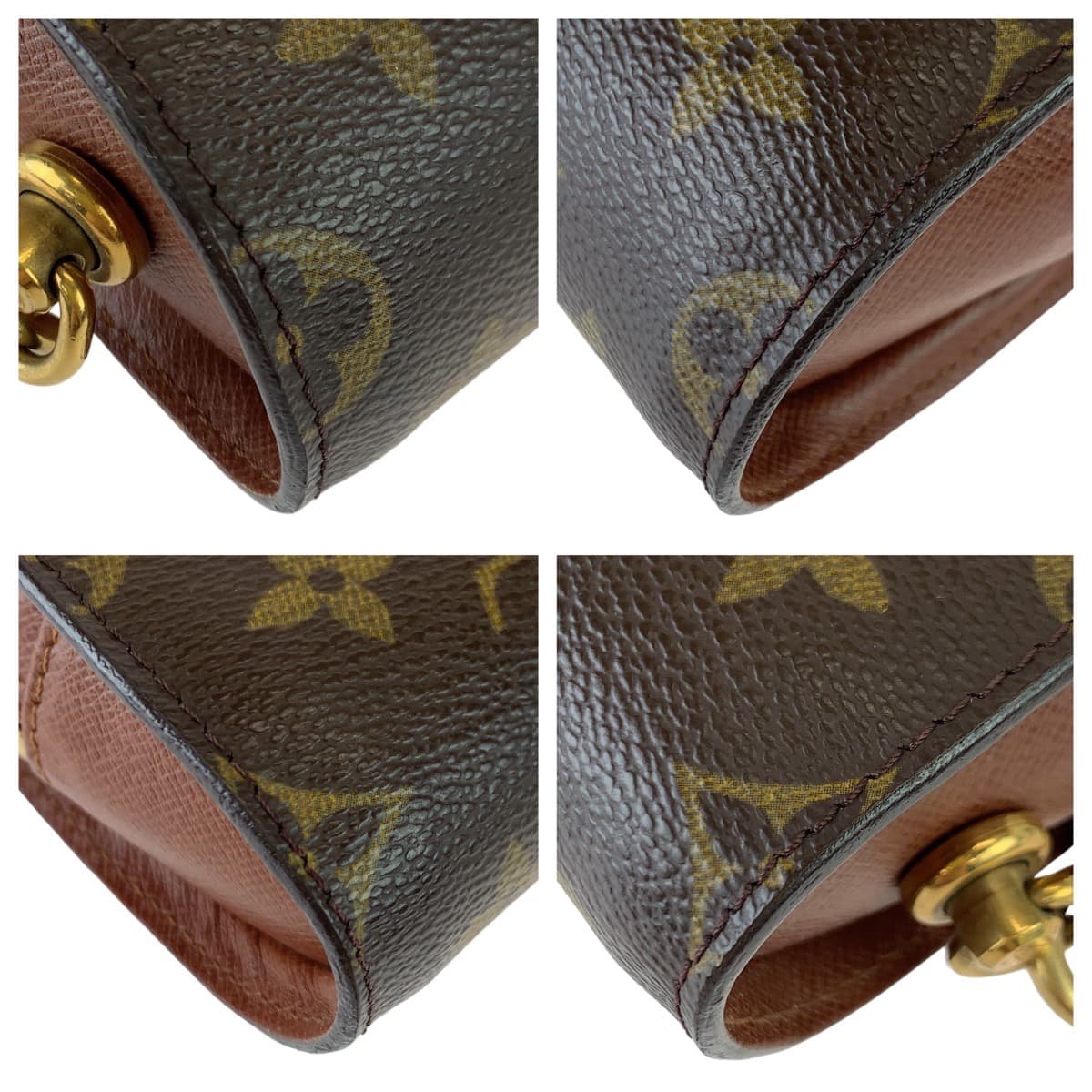 LOUIS VUITTON Louis Vuitton Monogram Orsay Brown Gold Hardware PVC/Leather M51790 Second Bag Clutch Bag Men's