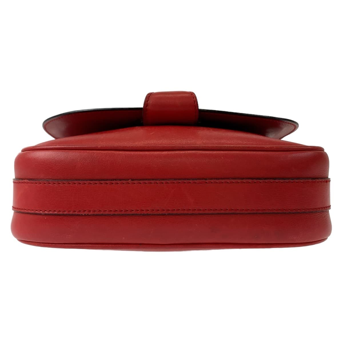 10770
CELINE セリーヌ ヴィンテージ レッド シルバー金具 レザー ショルダーバッグ ポシェット  レディース