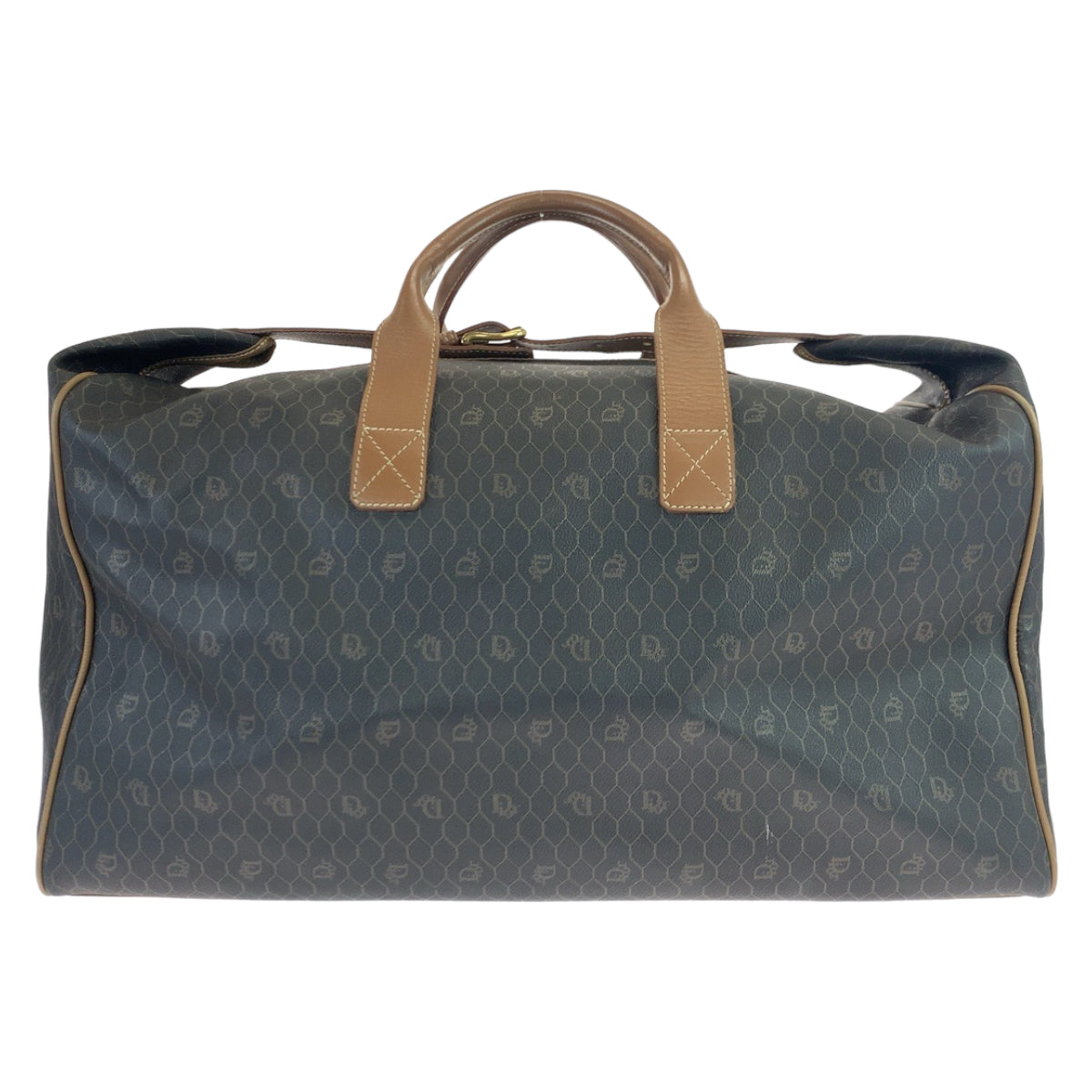 10772
Dior ディオール ハニカム グレー ブラウン ゴールド金具 PVC / レザー ボストンバッグ 旅行バッグ 男女兼用  メンズ