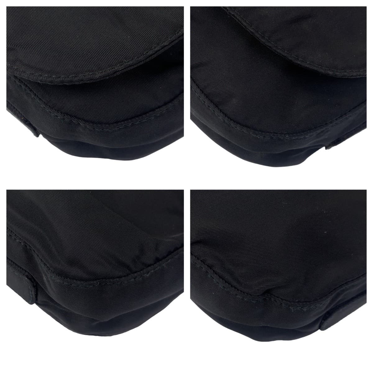 10776
PRADA プラダ テスート ロゴ刺繍 プラチェーン ブラック シルバー金具 ナイロン / プラスチック ショルダーバッグ アクセサリーポーチ  レディース