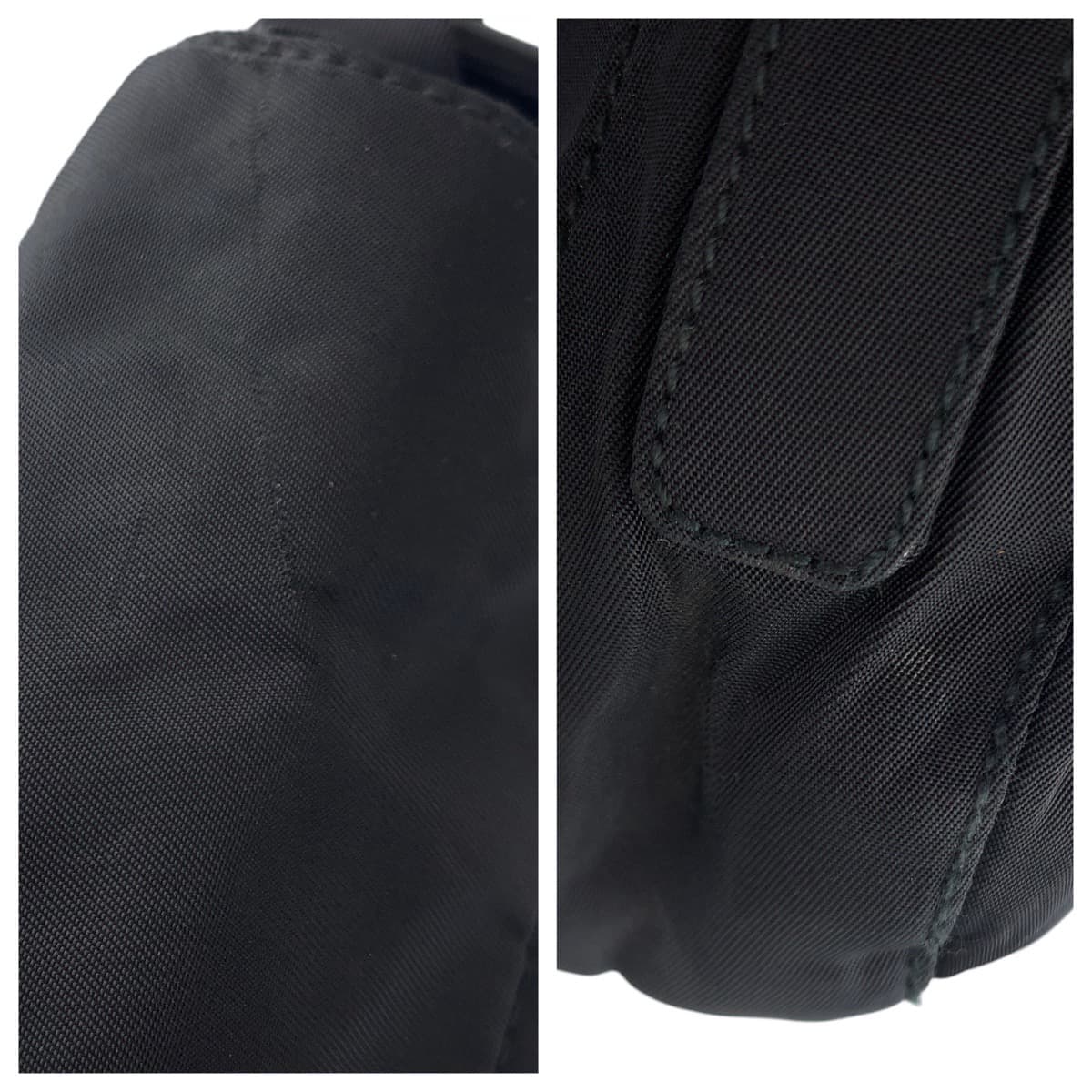 10776
PRADA プラダ テスート ロゴ刺繍 プラチェーン ブラック シルバー金具 ナイロン / プラスチック ショルダーバッグ アクセサリーポーチ  レディース