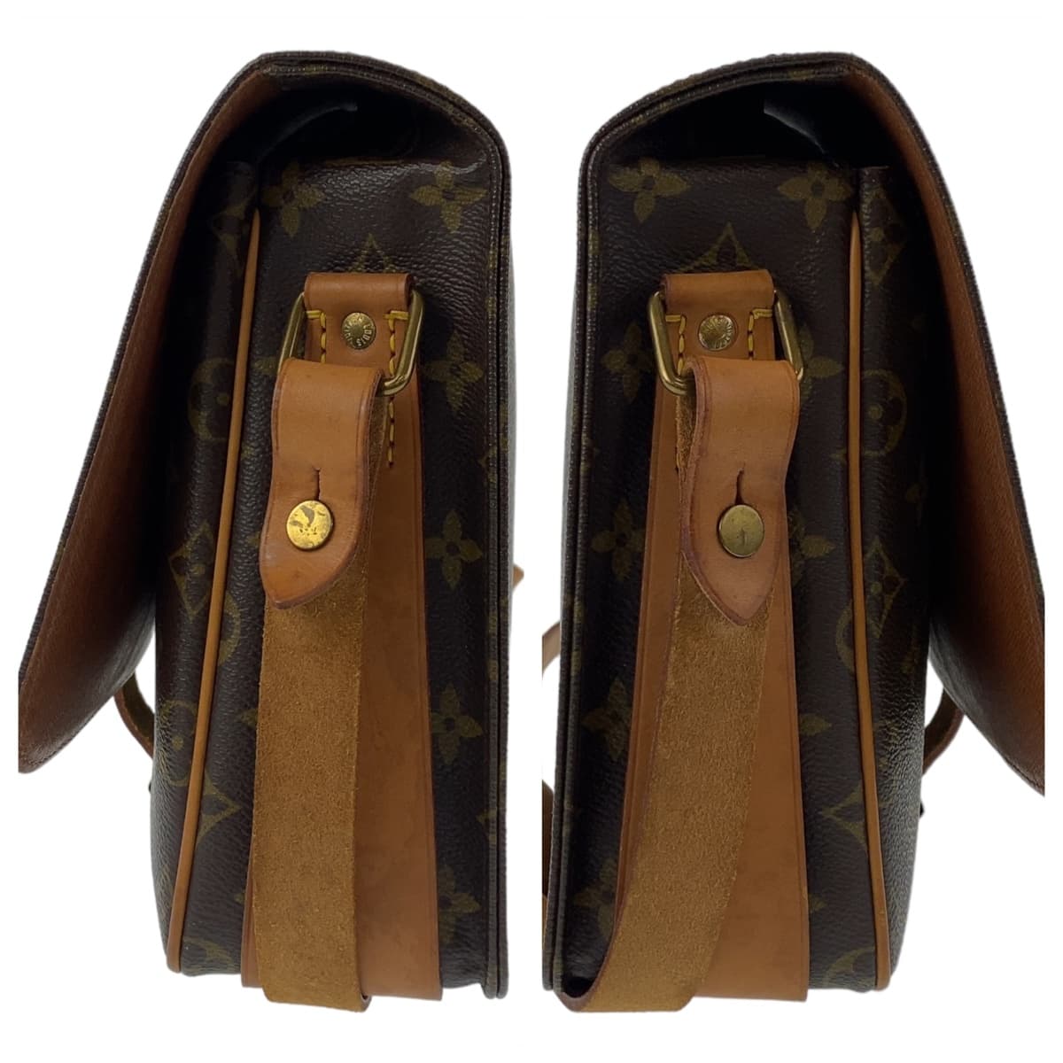 10779
LOUIS VUITTON ルイヴィトン モノグラム カルトシエール ブラウン ゴールド金具 PVC M51252 ショルダーバッグ 斜め掛け 2way  レディース