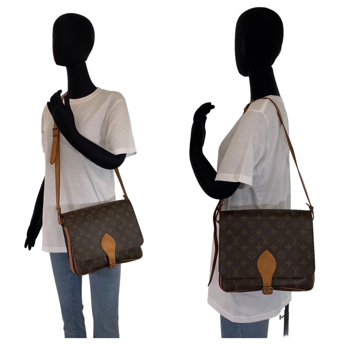 10779
LOUIS VUITTON ルイヴィトン モノグラム カルトシエール ブラウン ゴールド金具 PVC M51252 ショルダーバッグ 斜め掛け 2way  レディース