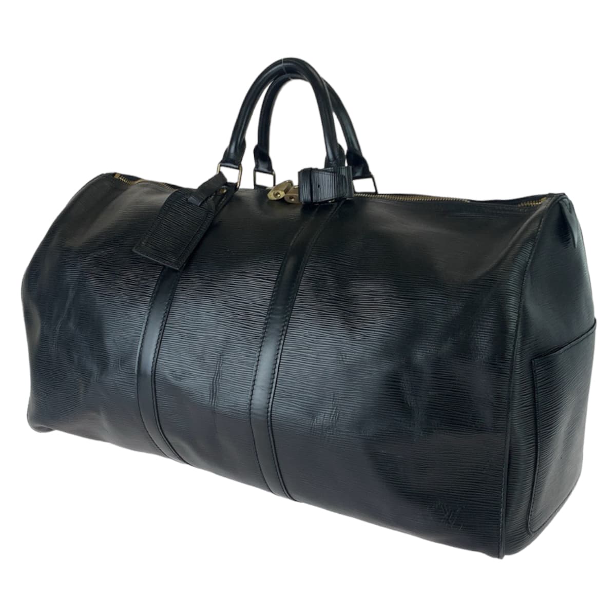 LOUIS VUITTON ルイヴィトン エピ キーポル55 ブラック 黒 ゴールド金具 レザー M59052 旅行バッグ 男女兼用  メンズ