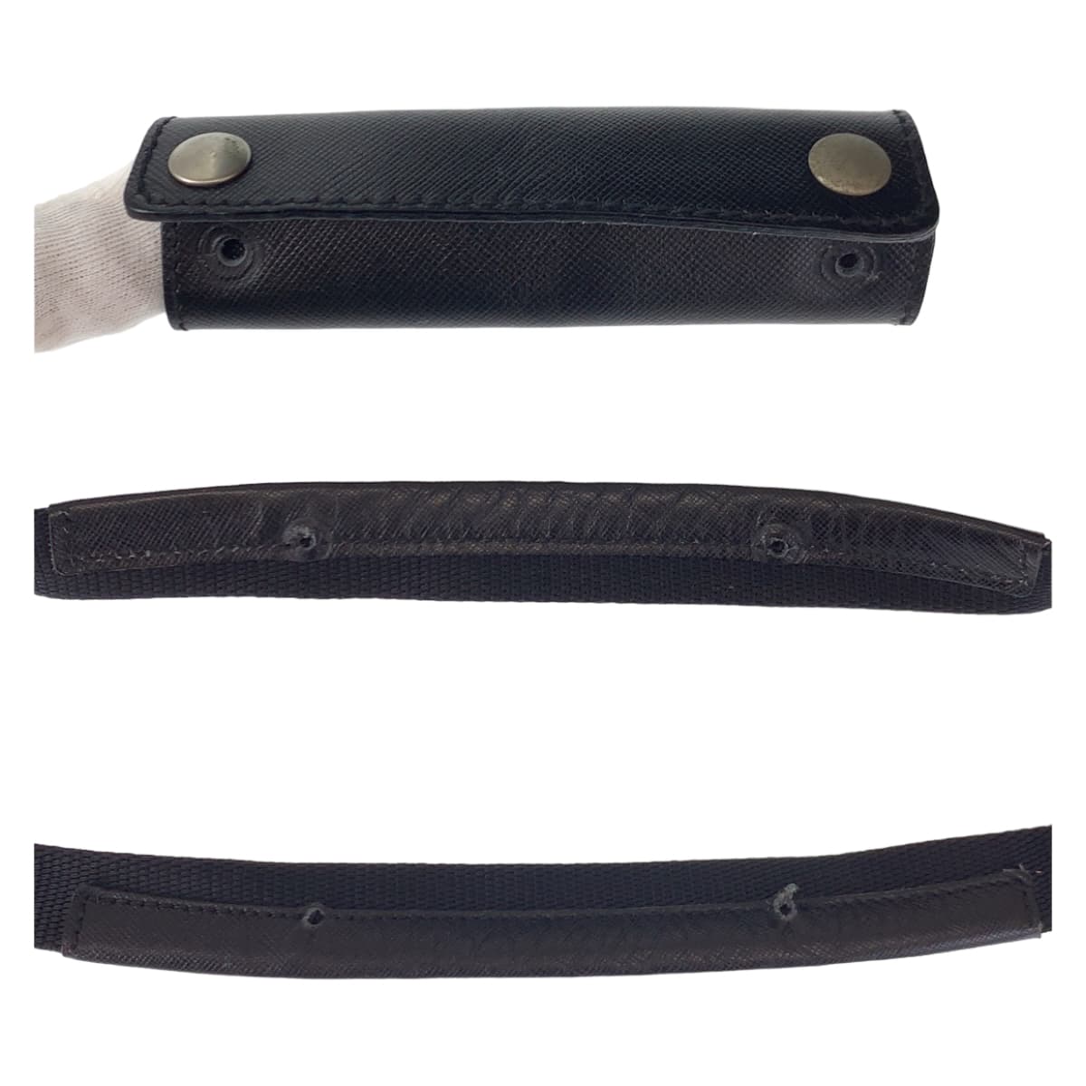 PRADA Tessuto Triangle Logo Black Silver Hardware Nylon Boston Bag Travel Bag Men's