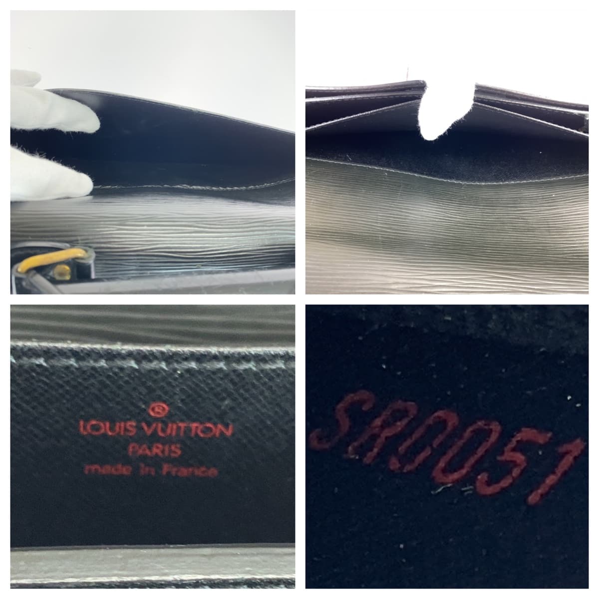 LOUIS VUITTON ルイヴィトン エピ セルヴィエット コンセイエ ブラック 黒 ゴールド金具 レザー M54422 ビジネスバッグ ブリーフケース A4収納  メンズ