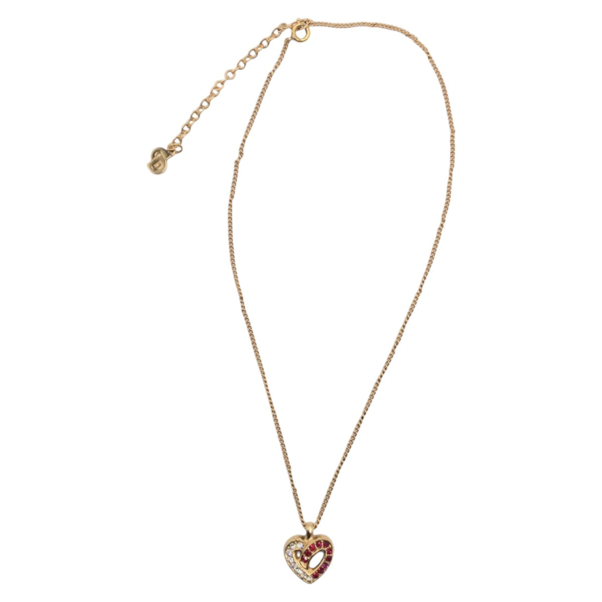 Dior ディオール ゴールド レッド メッキ ネックレス ペンダント  AB10