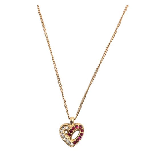 Dior ディオール ゴールド レッド メッキ ネックレス ペンダント  AB10