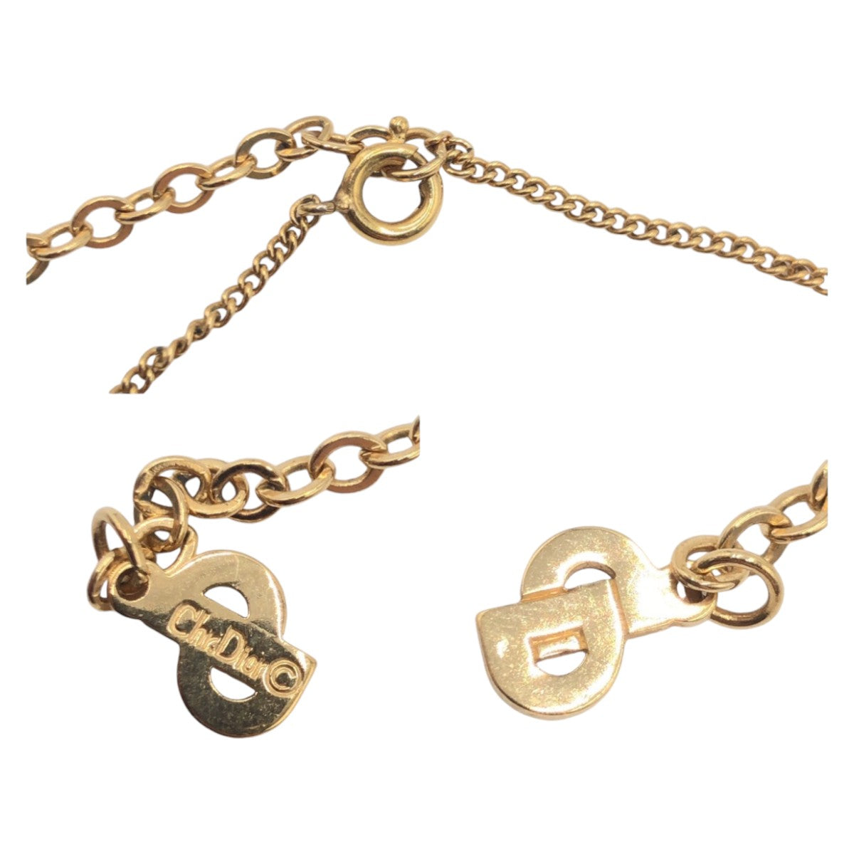 Dior ディオール ゴールド レッド メッキ ネックレス ペンダント  AB10