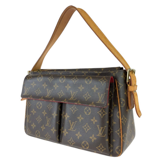 LOUIS VUITTON Louis Vuitton Monogram Vivacite GM Brown PVC M51163 Shoulder Bag for Women