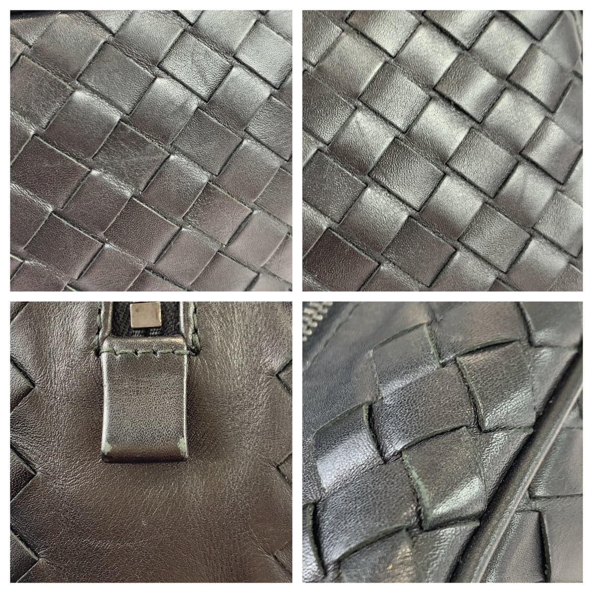 BOTTEGAVENETA ボッテガヴェネタ イントレチャート ブラック 黒 ブラック金具 レザー セカンドバッグ クラッチバッグ  メンズ