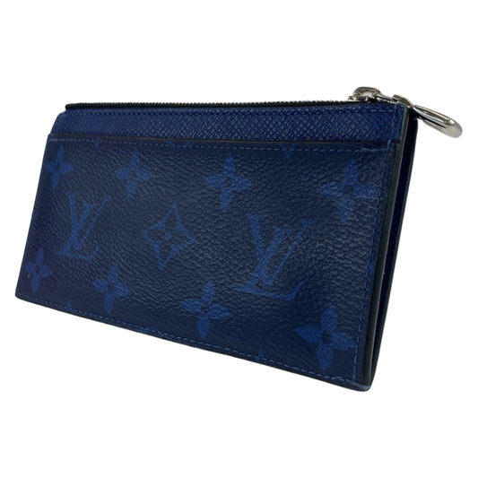 LOUIS VUITTON ルイヴィトン タイガ モノグラム コバルト ブルー 青 シルバー金具 レザー M30270 コインケース カードケース  メンズ