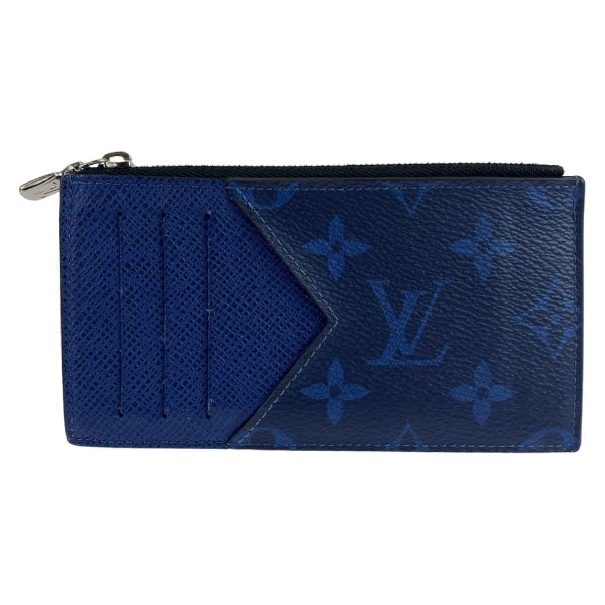 LOUIS VUITTON ルイヴィトン タイガ モノグラム コバルト ブルー 青 シルバー金具 レザー M30270 コインケース カードケース  メンズ
