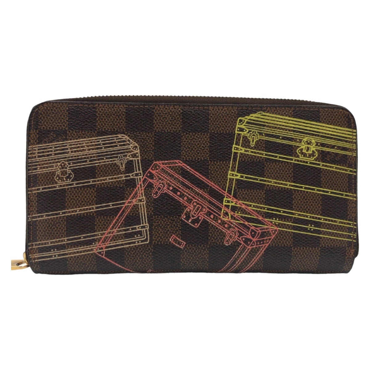 10800
LOUIS VUITTON ルイヴィトン ダミエ トランク ジッピー ウォレット ブラウン 茶 ゴールド金具 レザー N63026 長財布 ロングウォレット ラウンドファスナー  レディース