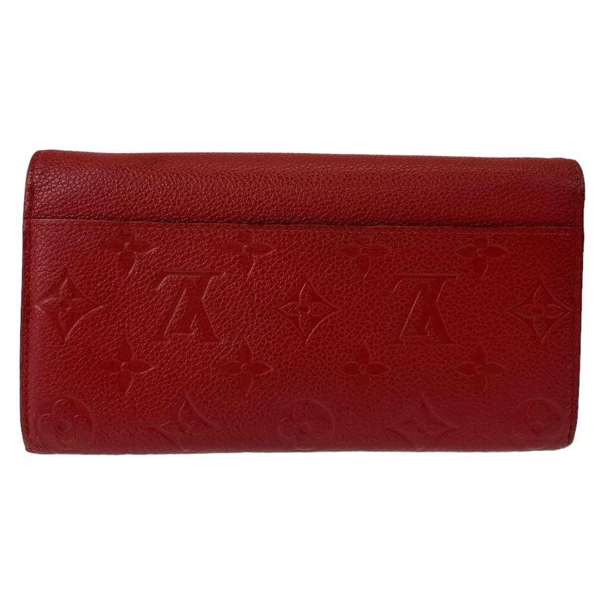 LOUIS VUITTON ルイヴィトン アンプラント モノグラム ポルトフォイユ サラ レッド 赤 ゴールド金具 レザー M61181 長財布 ロングウォレット  レディース