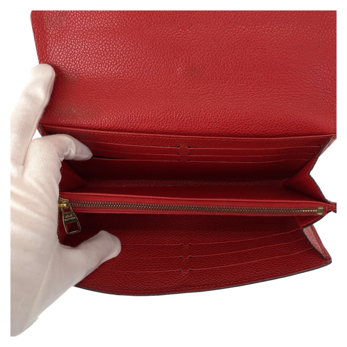 LOUIS VUITTON ルイヴィトン アンプラント モノグラム ポルトフォイユ サラ レッド 赤 ゴールド金具 レザー M61181 長財布 ロングウォレット  レディース