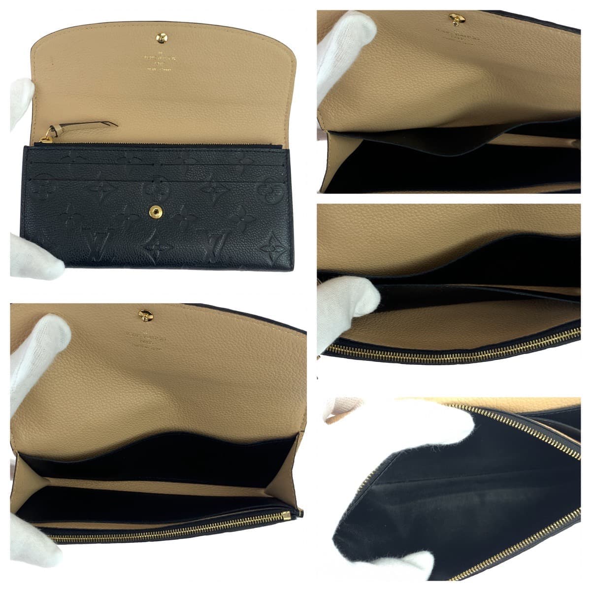 LOUIS VUITTON ルイヴィトン ポルトフォイユ エミリー ノアール ゴールド金具 モノグラムアンプラント M62369 長財布 ロングウォレット  レディース