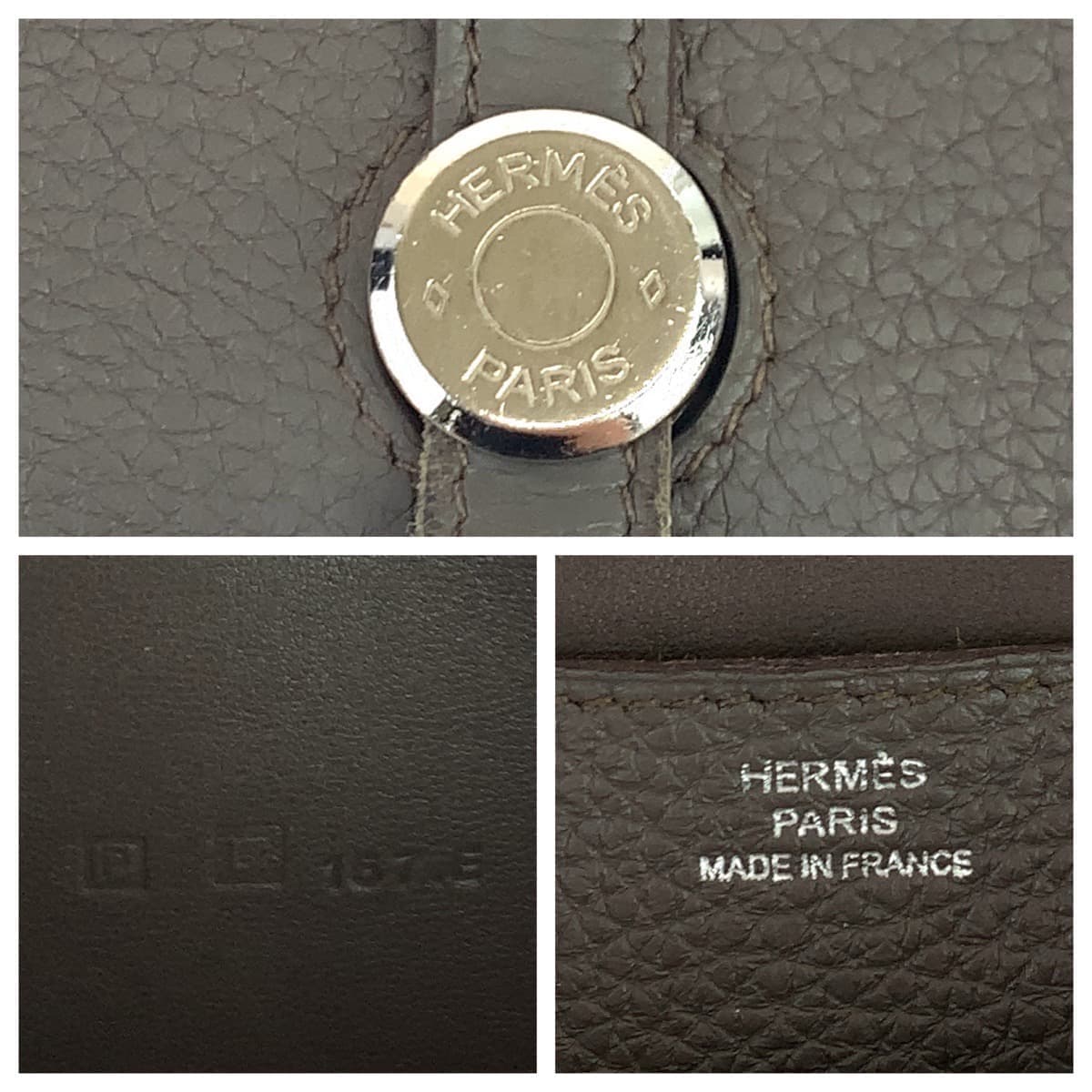 HERMES エルメス ドゴン ロング エトゥープ シルバー金具 トゴ 長財布 ロングウォレット 男女兼用  メンズ