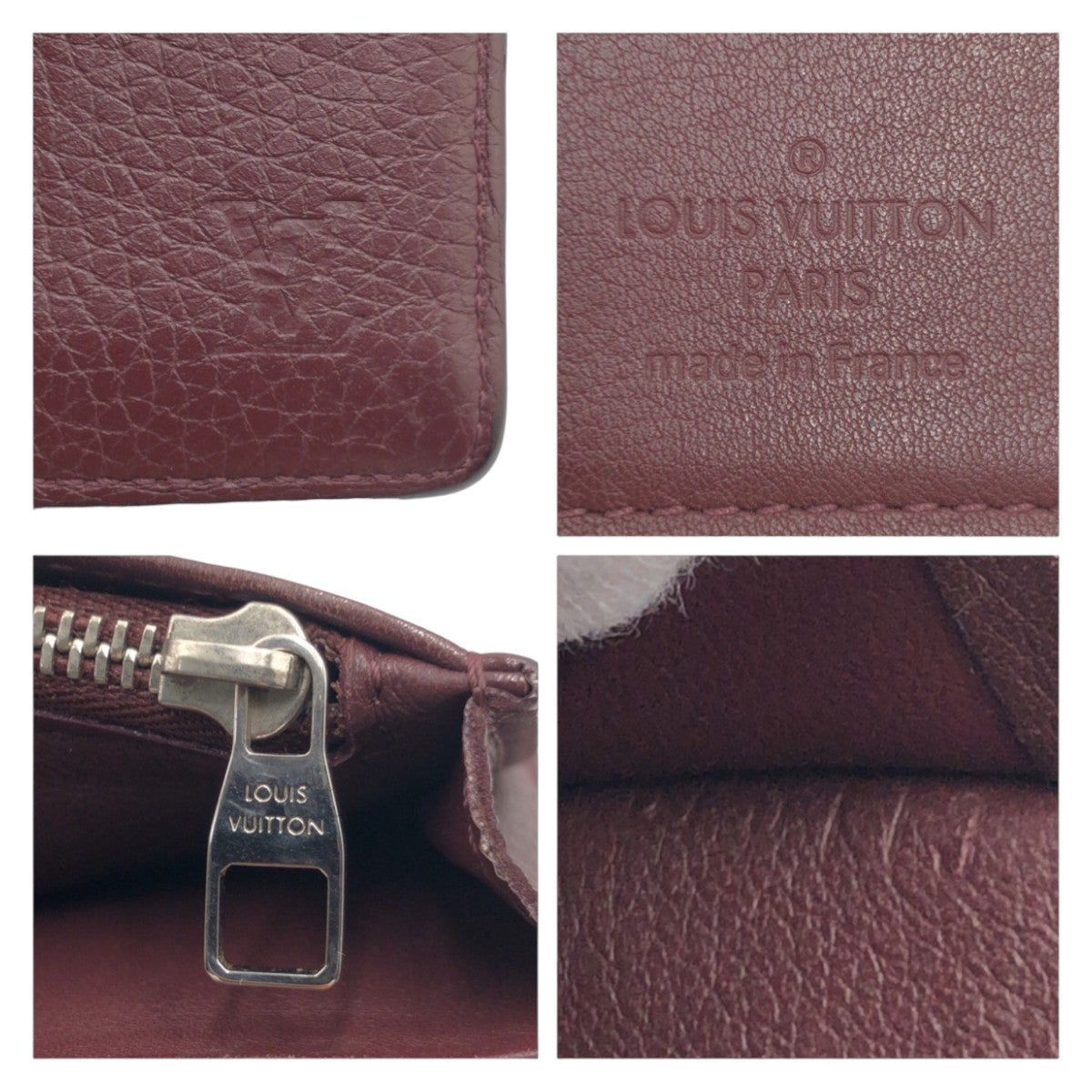 10809
 LOUIS VUITTON Louis Vuitton Taurillon Portefeuille Brazza Brown Silver Hardware Leather M58202 Long Wallet Billfold Men's