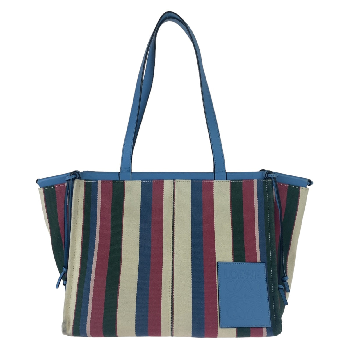 10811
 LOEWE Anagram Cushion Tote Multicolor Canvas/Leather Tote Bag Shoulder Bag for Women