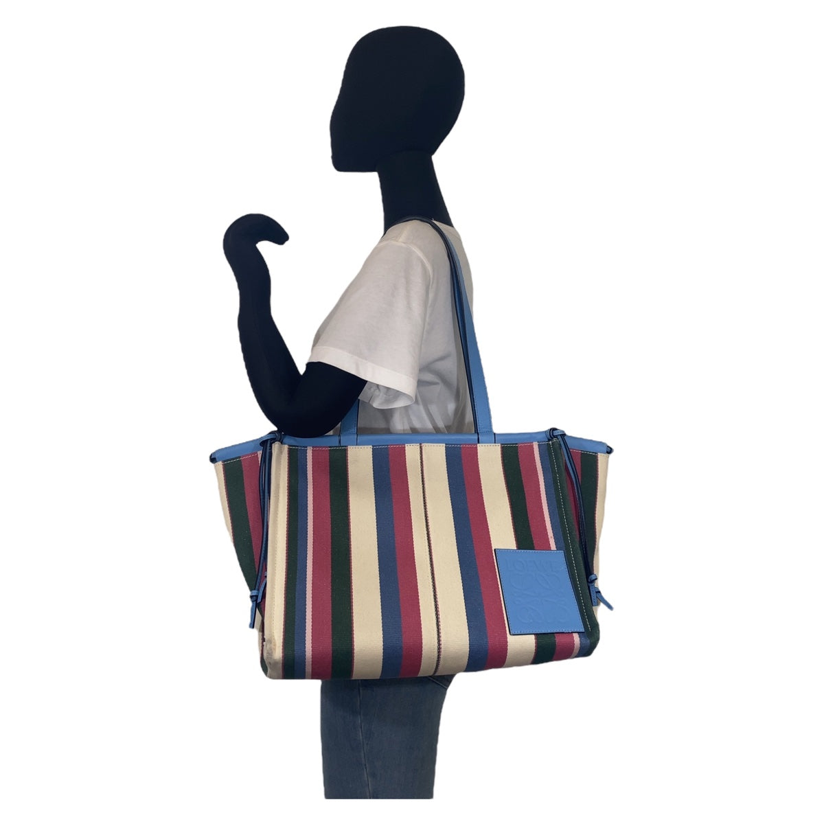 10811
 LOEWE Anagram Cushion Tote Multicolor Canvas/Leather Tote Bag Shoulder Bag for Women