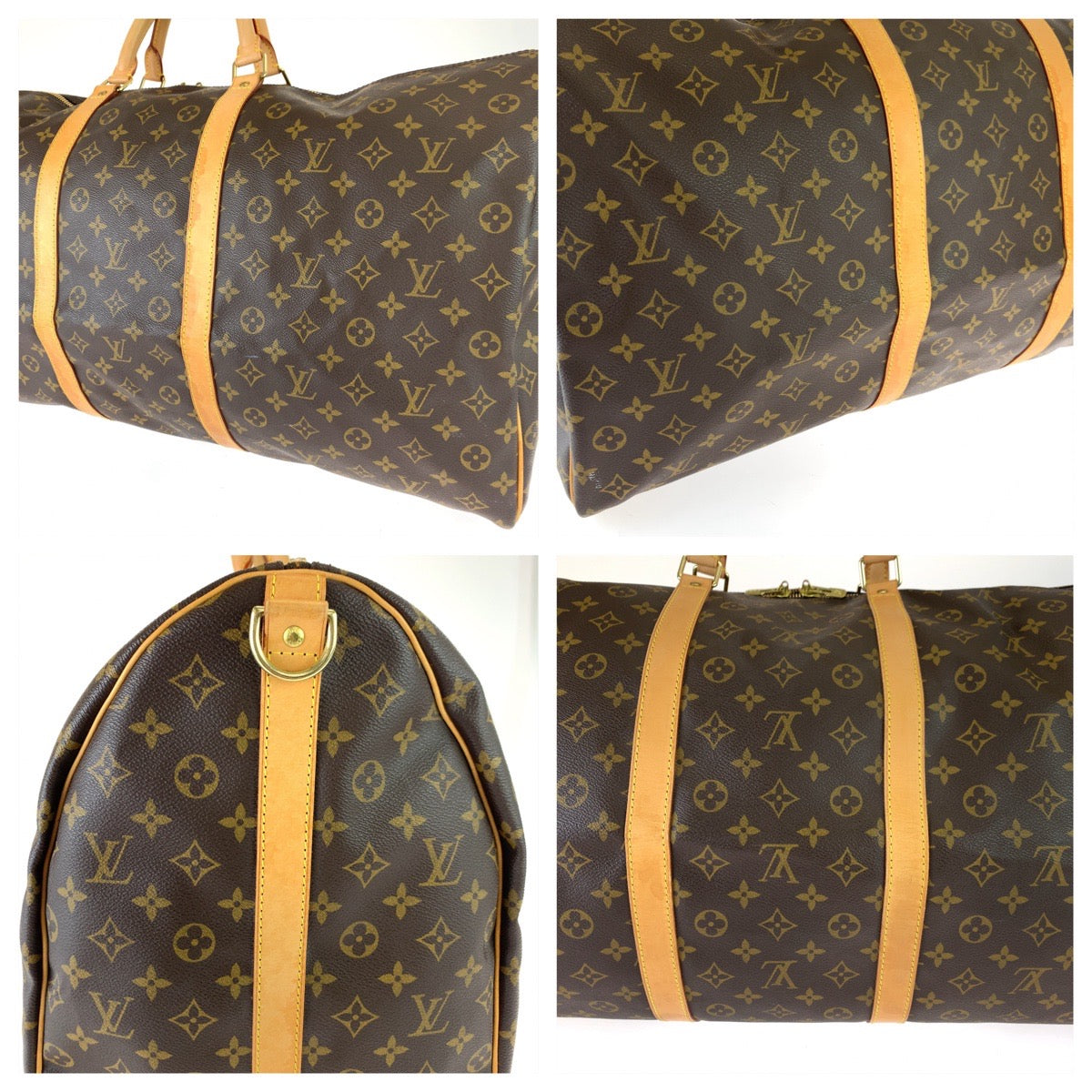 LOUIS VUITTON ルイヴィトン モノグラム キーポルバンドリエール60 男女兼用 ブラウン 茶 ゴールド金具 PVC M41412 ボストンバッグ 旅行バッグ  メンズ
