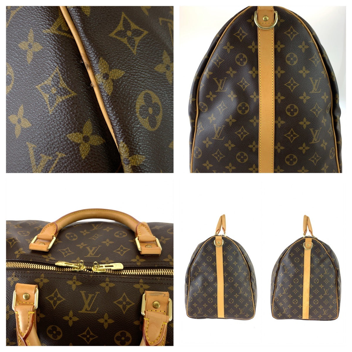 LOUIS VUITTON ルイヴィトン モノグラム キーポルバンドリエール60 男女兼用 ブラウン 茶 ゴールド金具 PVC M41412 ボストンバッグ 旅行バッグ  メンズ