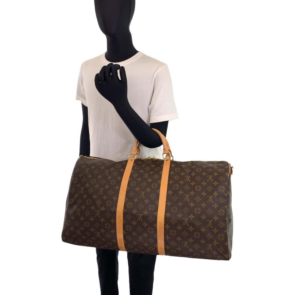 LOUIS VUITTON ルイヴィトン モノグラム キーポルバンドリエール60 男女兼用 ブラウン 茶 ゴールド金具 PVC M41412 ボストンバッグ 旅行バッグ  メンズ