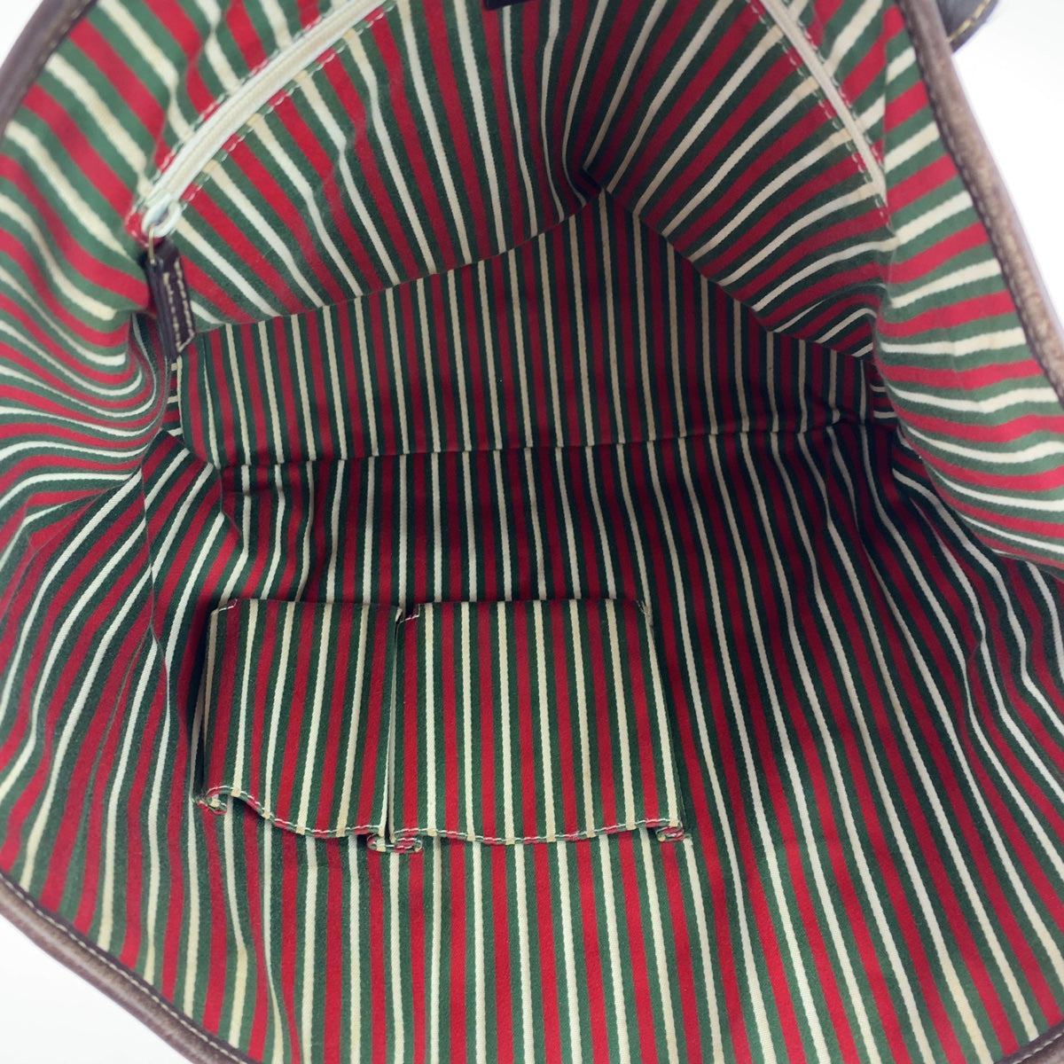 GUCCI グッチ インターロッキングG ニューブリット ブラウン 茶 ゴールド金具 GGキャンバス 169945 トートバッグ ハンドバッグ  レディース