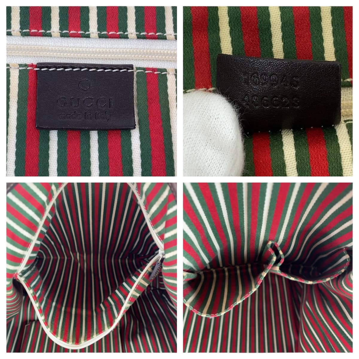 GUCCI グッチ インターロッキングG ニューブリット ブラウン 茶 ゴールド金具 GGキャンバス 169945 トートバッグ ハンドバッグ  レディース