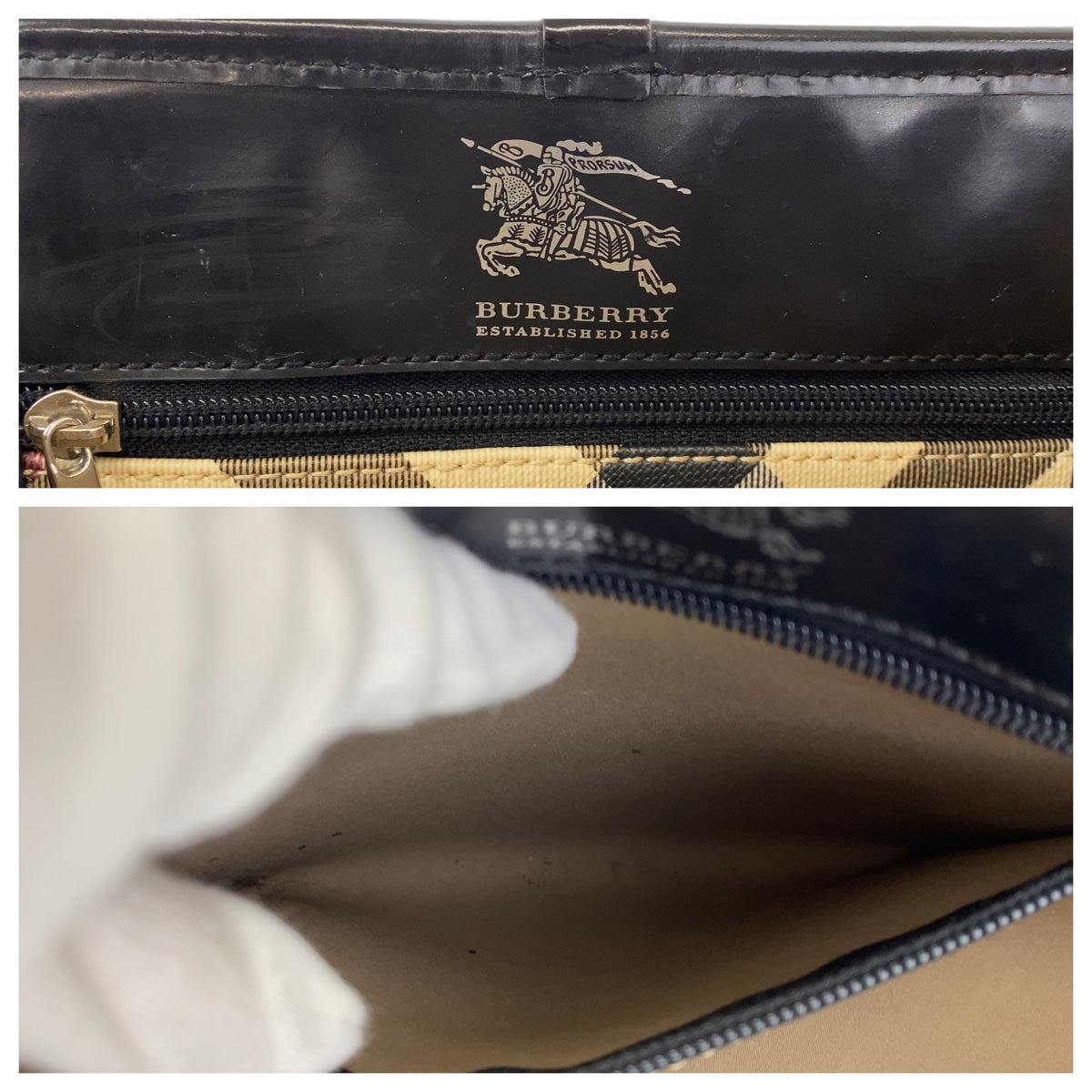 BURBERRY バーバリー ノバチェック ベージュ ブラウン シルバー金具 PVC トートバッグ 肩掛け  レディース