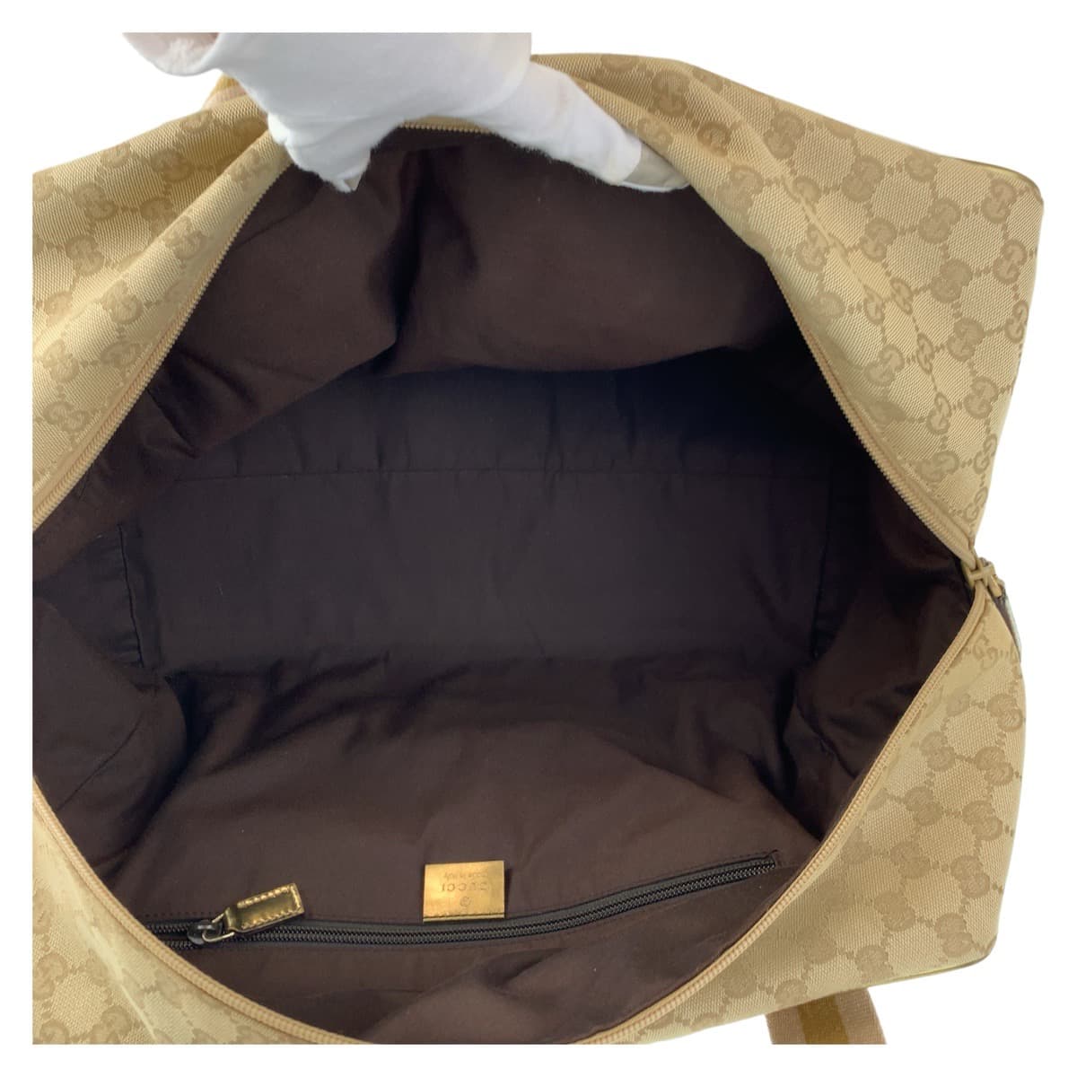 10833
GUCCI グッチ GG柄 ベージュ ゴールド 金 ゴールド金具 GGキャンバス 153240 ボストンバッグ ハンドバッグ 男女兼用  レディース ABP30