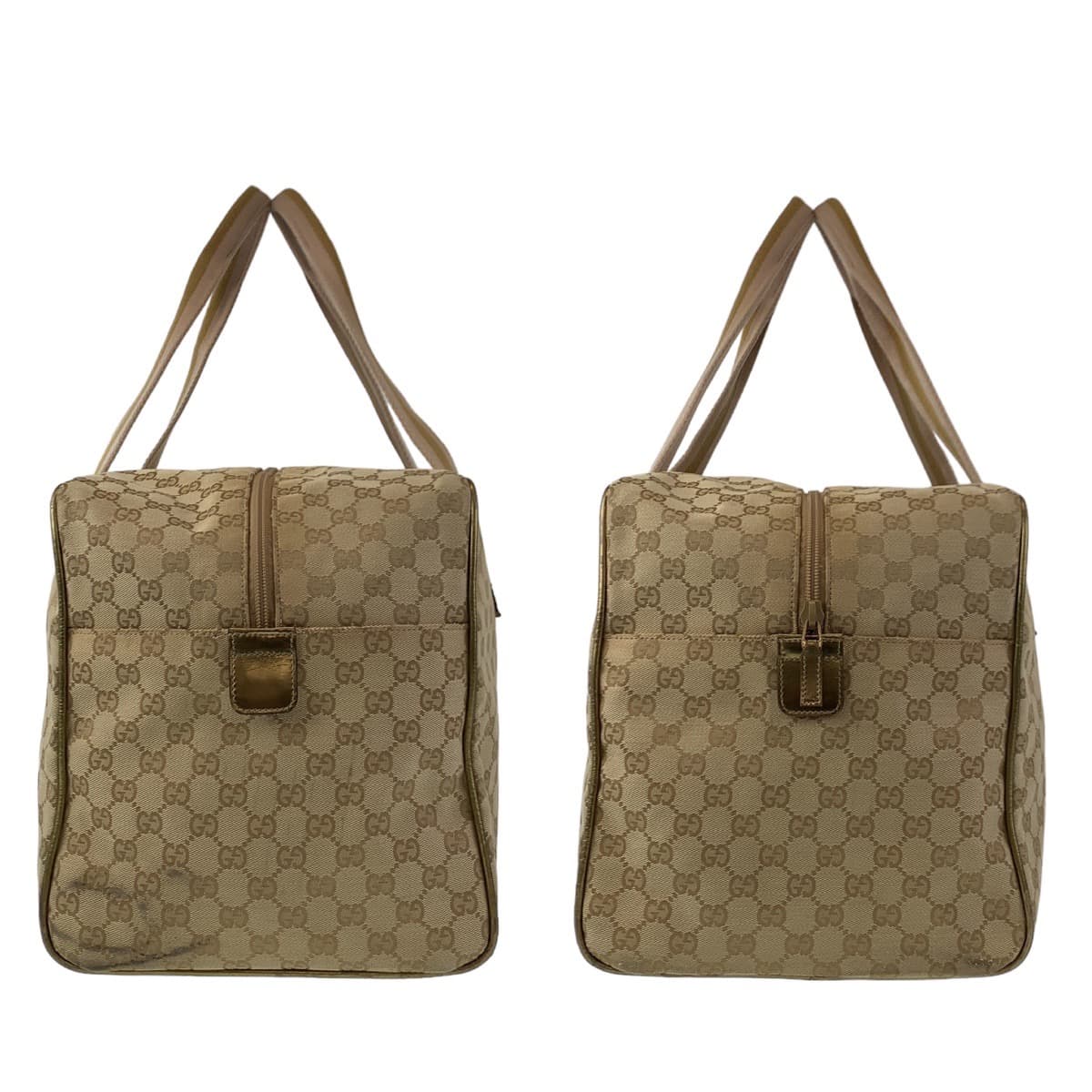 10833
GUCCI グッチ GG柄 ベージュ ゴールド 金 ゴールド金具 GGキャンバス 153240 ボストンバッグ ハンドバッグ 男女兼用  レディース ABP30