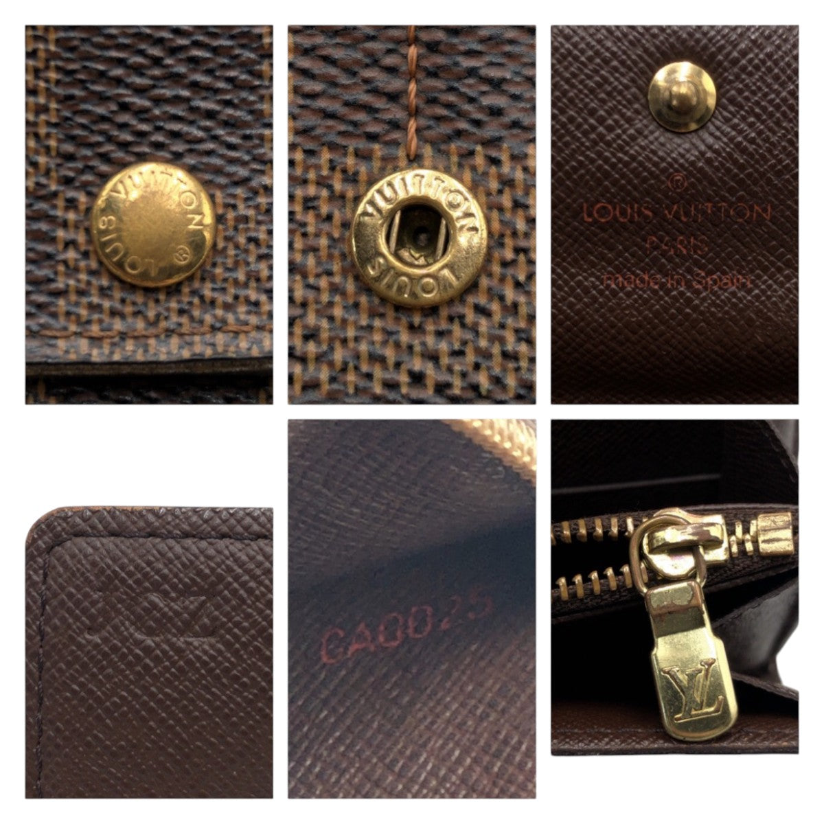 12840
LOUIS VUITTON ルイヴィトン ダミエ ポルトモネ クレディ ブラウン ゴールド金具 PVC N61725 長財布 ロングウォレット 男女兼用  レディース