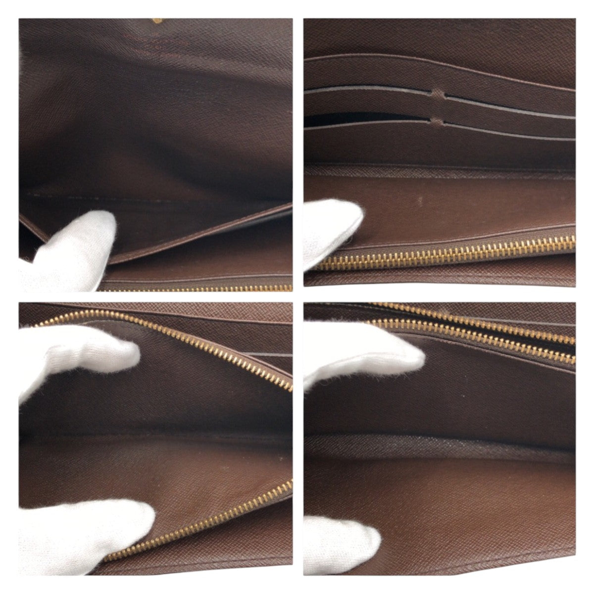 12840
LOUIS VUITTON ルイヴィトン ダミエ ポルトモネ クレディ ブラウン ゴールド金具 PVC N61725 長財布 ロングウォレット 男女兼用  レディース