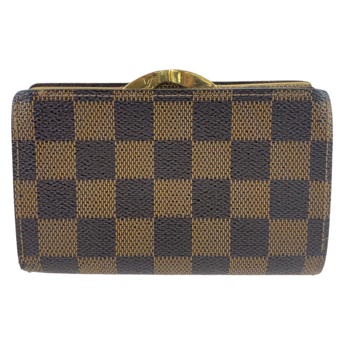 LOUIS VUITTON Damier Portemonnay Bi-fold Wallet, Brown, Gold Hardware, PVC, N61664, Women's, Bi-fold Wallet, Clasp Purse