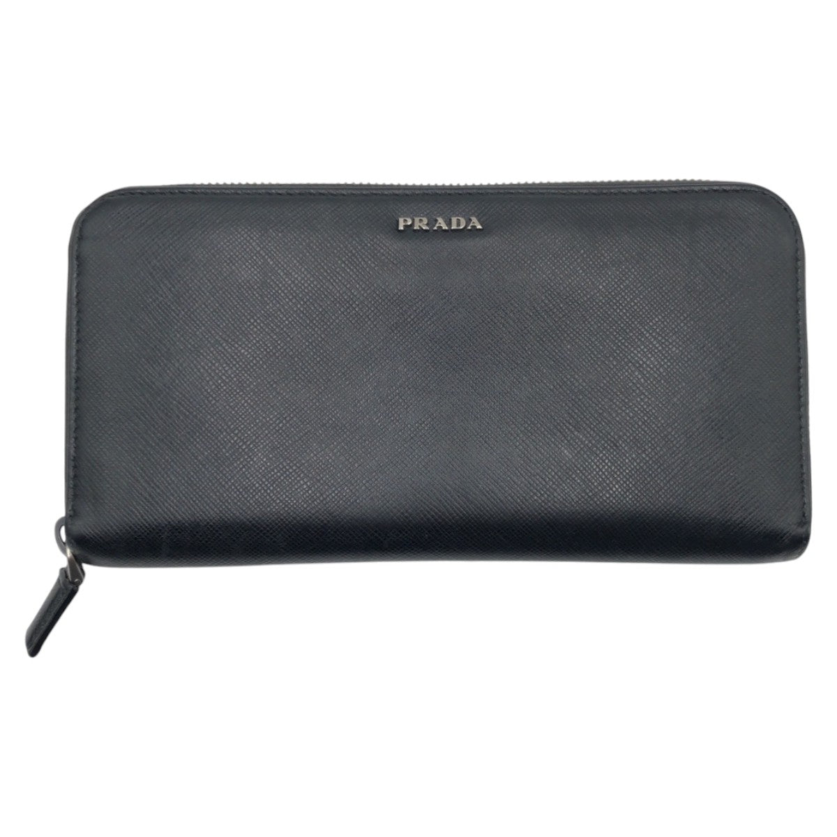 12841
PRADA プラダ サフィアーノ ブラック 黒 シルバー金具 レザー 2ML317 長財布 ロングウォレット  メンズ
