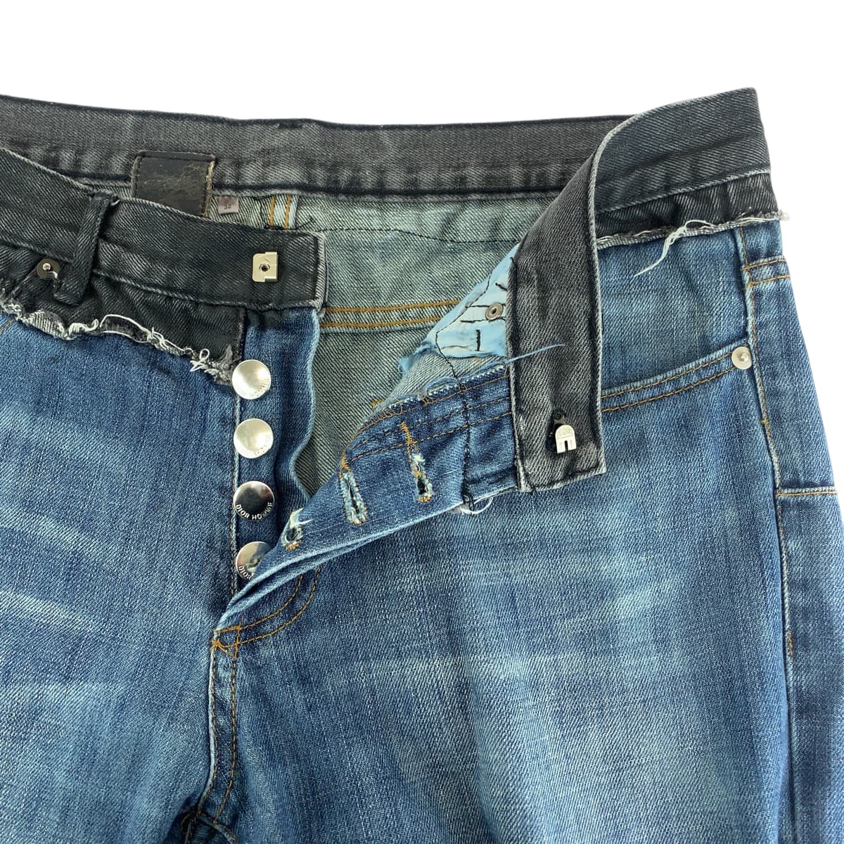 DIOR HOMME ディオール オム ベック期 サイズ32 ブルー シルバー金具 デニム 5EH1011482 デニムパンツ ストレートデニム  メンズ