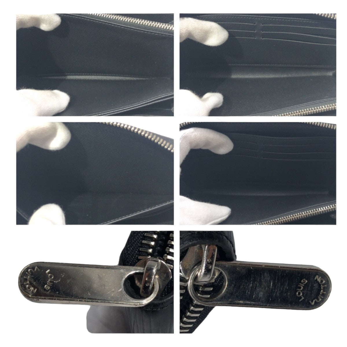 LOUIS VUITTON ルイヴィトン エピ ノワール ジッピー ウォレット ブラック 黒 シルバー 金具 エピレザー M61857 長財布 ロングウォレット ラウンドファスナー  メンズ