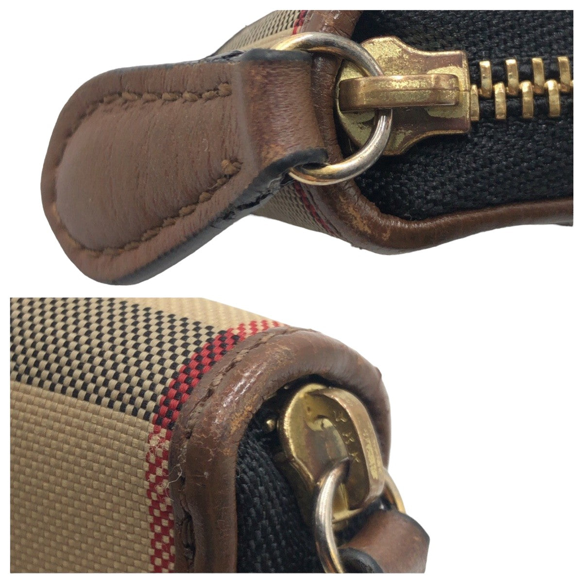 10850
BURBERRY バーバリー チェック柄 シャドーホース ブラウン シルバー金具 キャンバス / レザー 長財布 ロングウォレット  レディース