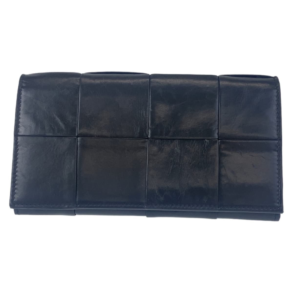 10856
BOTTEGAVENETA ボッテガヴェネタ マキシイントレチャート ブラック 黒 レザー 長財布 ロングウォレット  メンズ