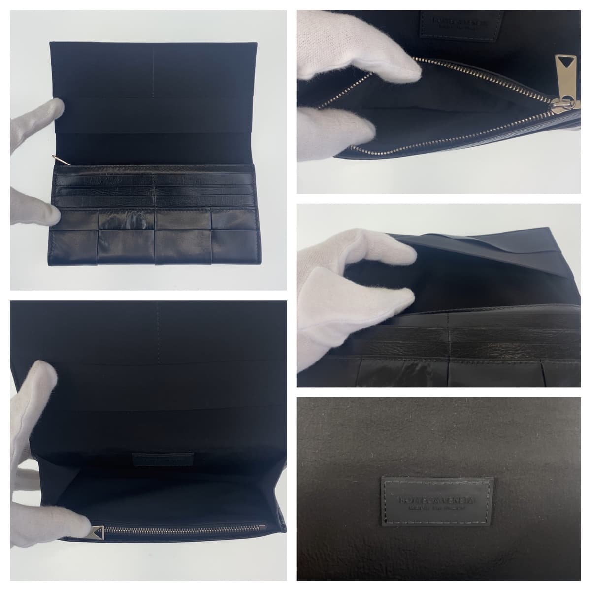 10856
BOTTEGAVENETA ボッテガヴェネタ マキシイントレチャート ブラック 黒 レザー 長財布 ロングウォレット  メンズ