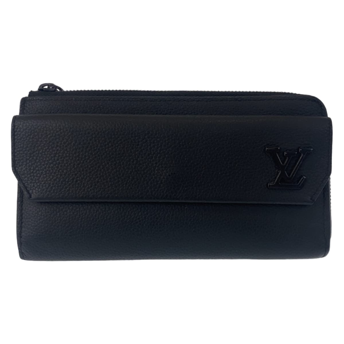 LOUIS VUITTON ルイヴィトン アエログラム ジッピーウォレット ロング ブラック 黒 ノワール レザー M69831 長財布 ウェアラブルウォレット  メンズ