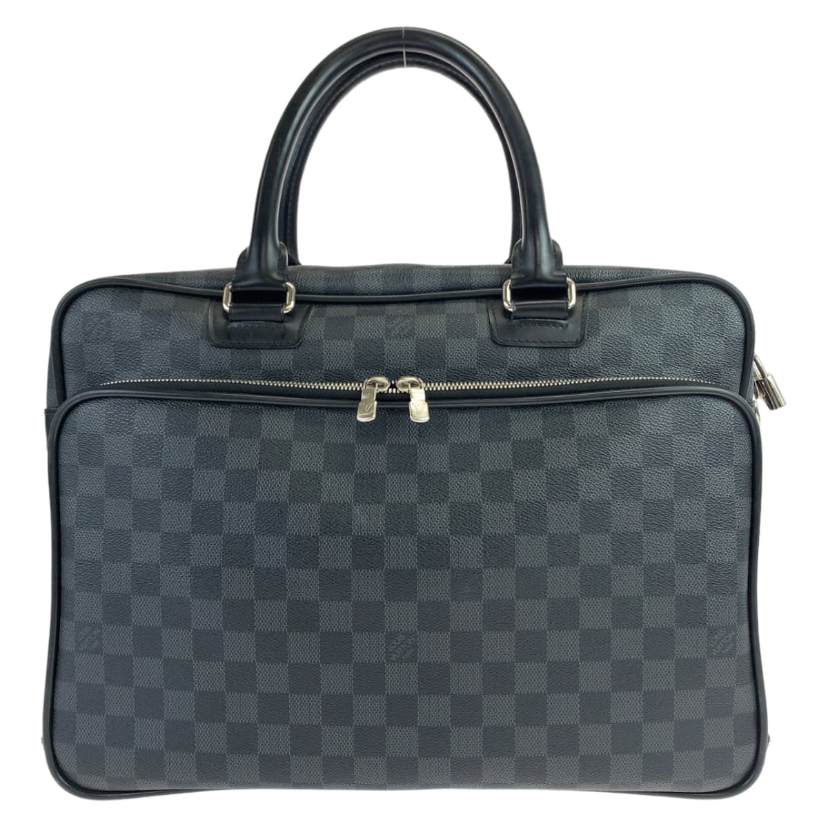 LOUIS VUITTON ルイヴィトン ダミエグラフィット イカール ブラック 黒 シルバー金具 PVC N23253 ビジネスバッグ ブリーフケース  メンズ