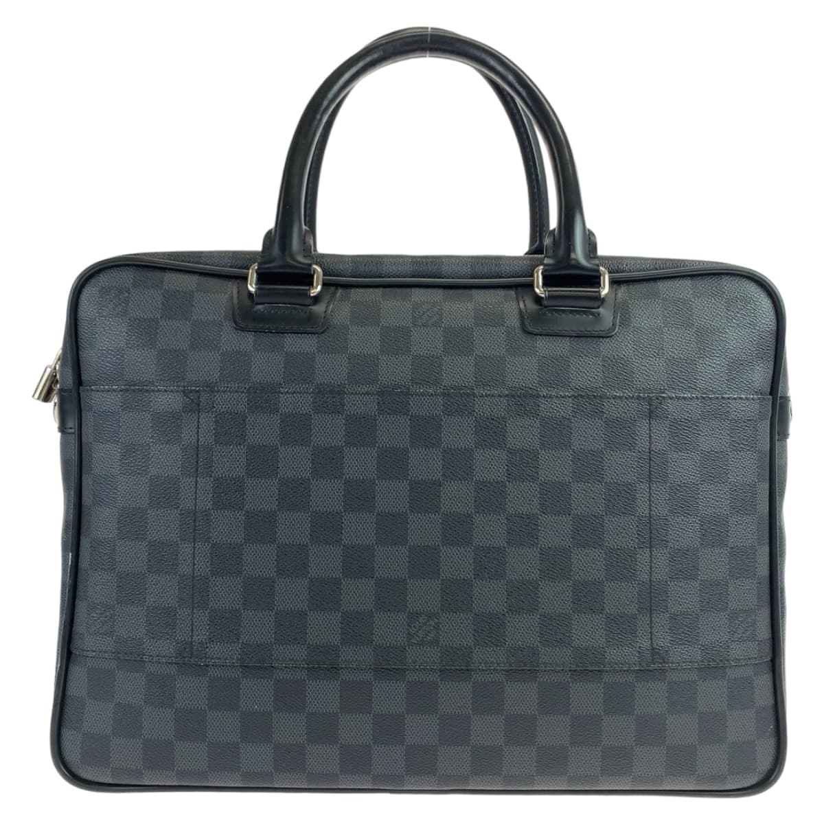 LOUIS VUITTON ルイヴィトン ダミエグラフィット イカール ブラック 黒 シルバー金具 PVC N23253 ビジネスバッグ ブリーフケース  メンズ